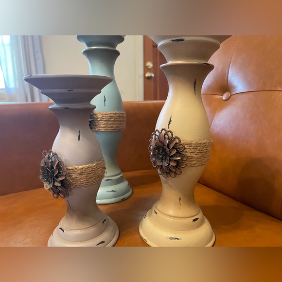 Set of 3 candle holders - Picture 2 of 4